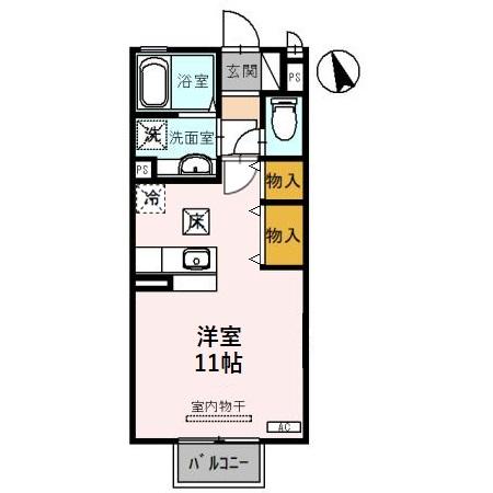 ハニーコート Fの間取り