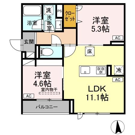 セレスティア荒川Nの間取り