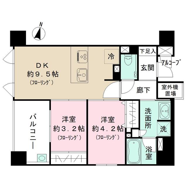 アクロス六本松ラ・クラスの間取り