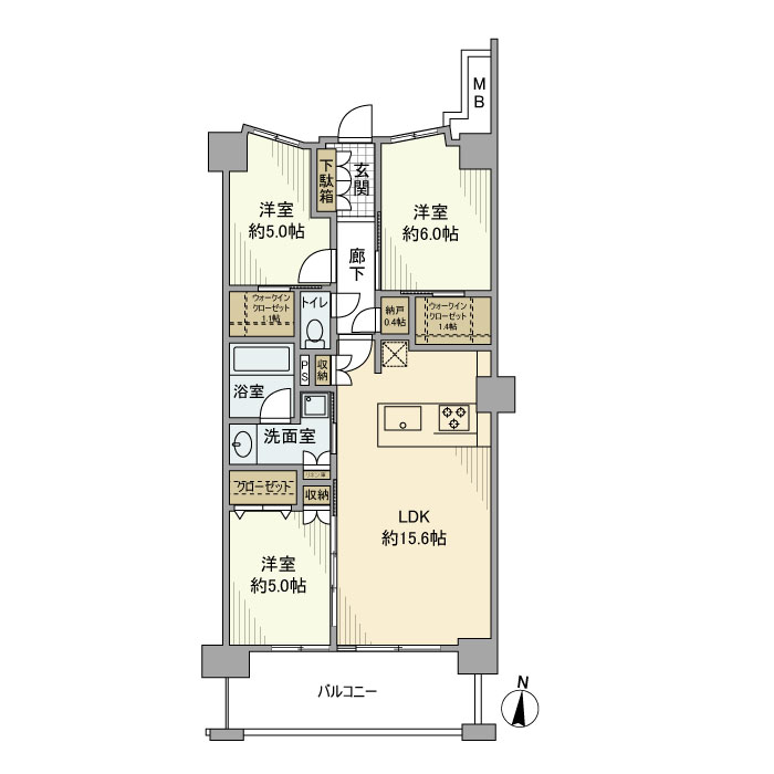 ヴェレーナシティ横浜根岸ザ・フロントの間取り