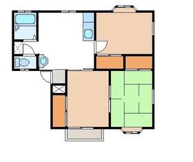 東方の完工年月(1990年3月)築の賃貸アパートの間取り
