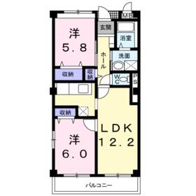 上柴町東の完工年月(2005年3月)築の賃貸マンションの間取り