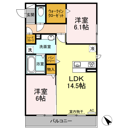 サンライズFの間取り