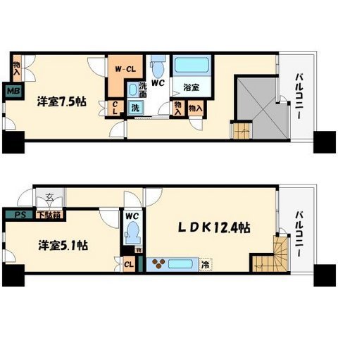 リーデンススクエア松屋町の間取り