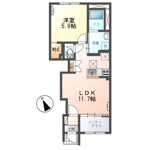 仮)水戸市笠原町新築アパートの間取り
