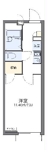 レオパレスタートルクレインⅡの間取り