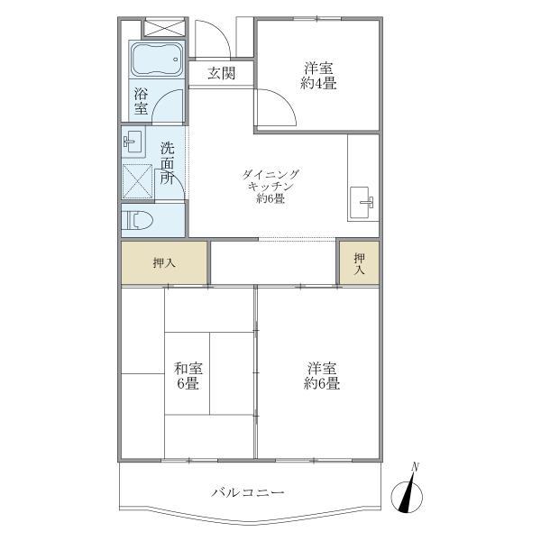 若尾山ハイツの間取り