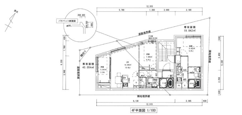 豊町の完工年月(2026年4月)築の賃貸マンションの間取り