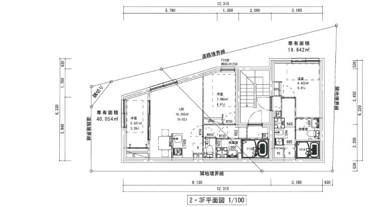 豊町の完工年月(2026年4月)築の賃貸マンションの間取り