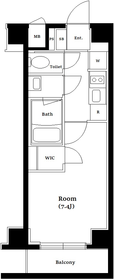 ハーモニーレジデンス新宿EASTの間取り