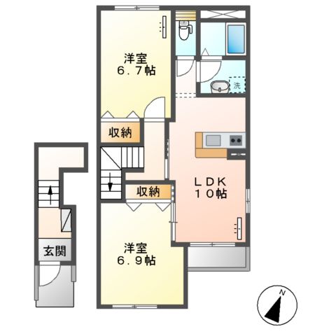 ホットハイム・Gの間取り