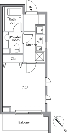 赤坂の完工年月(2004年5月)築の賃貸マンションの間取り