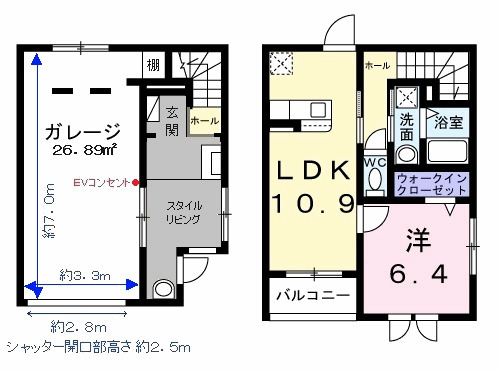 ベルシェールⅠの間取り