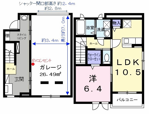 ベルシェールⅡの間取り
