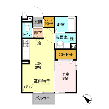 プレシャス前橋 Cの間取り