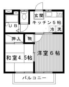滝ノ上ハイツ井上A棟の間取り