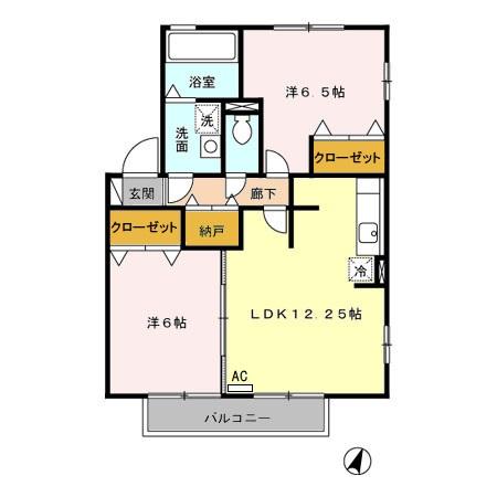 レジデンス黒沢台 Cの間取り