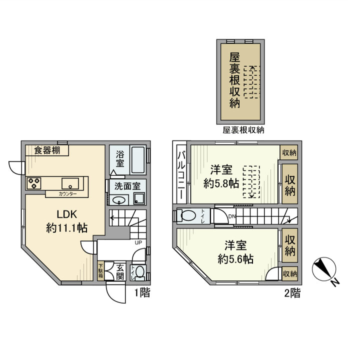 東中野戸建の間取り
