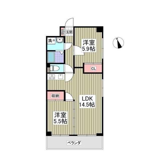 ヴィラ中川の間取り