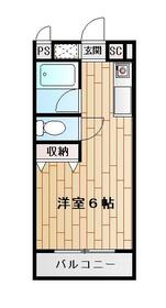 宿根の完工年月(2000年1月)築の賃貸マンションの間取り