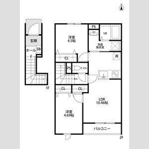 リーブルファイン小信中島の間取り