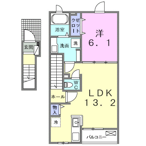 ミモザAの間取り