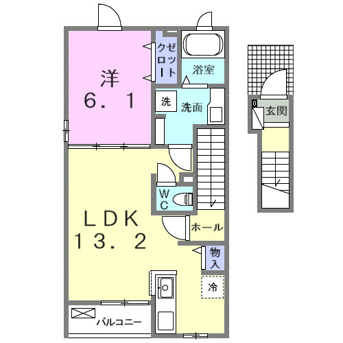 ミモザBの間取り