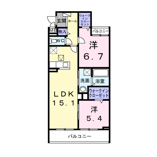 東正雀アパート(028256901)の間取り