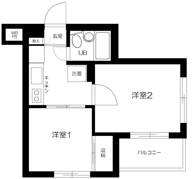 日神パレス梅屋敷の間取り