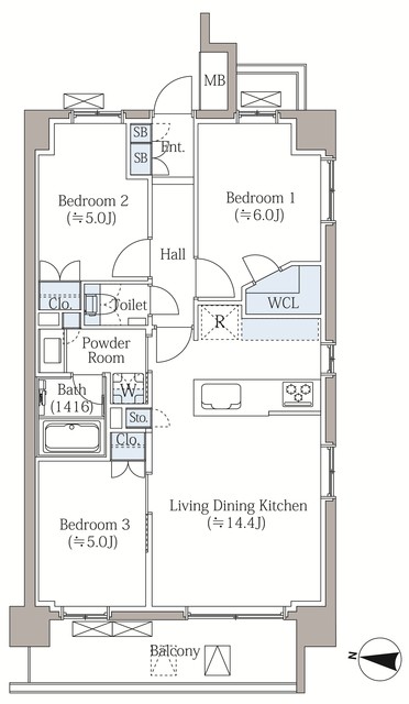 イノバスすみだ八広の間取り