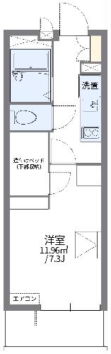 レオパレスあさがおの間取り