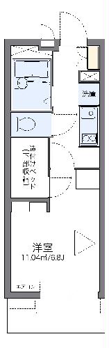 レオパレスエーデルハイム Ⅱの間取り