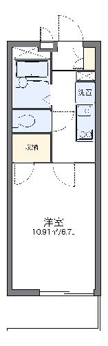 レオパレスフローリッシュの間取り