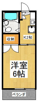 第1コーポ市瀬の間取り