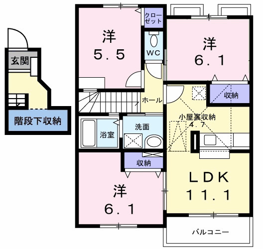 ヴェル ローズの間取り