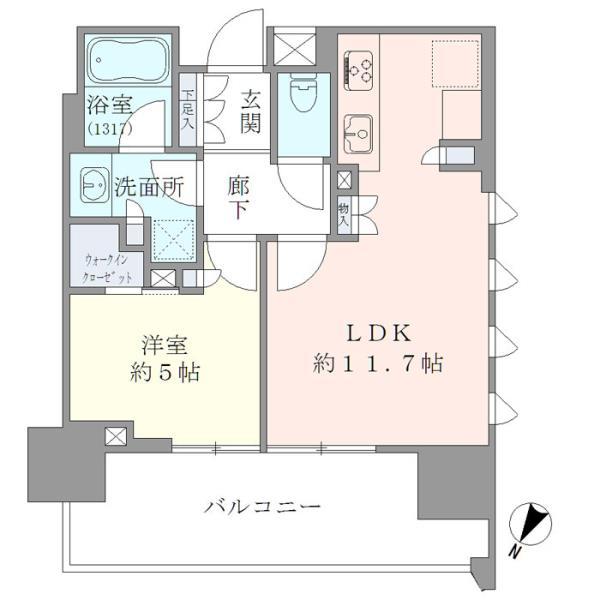 Brillia品川Canal Sideの間取り