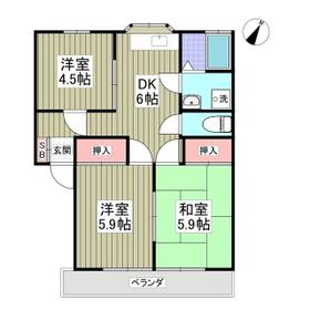 コーポ外原の間取り