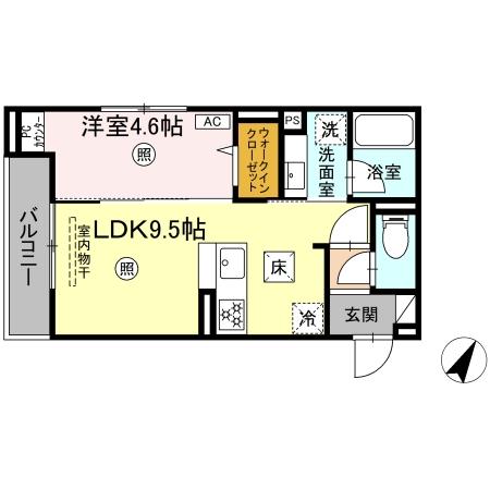 D-ROOMサンライズ A棟の間取り