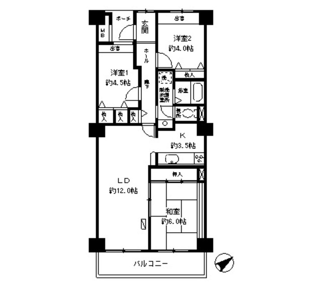 リリオ弐番館の間取り