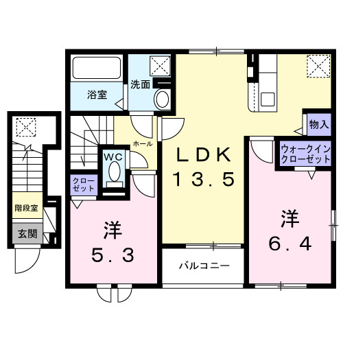 プラシード Nの間取り