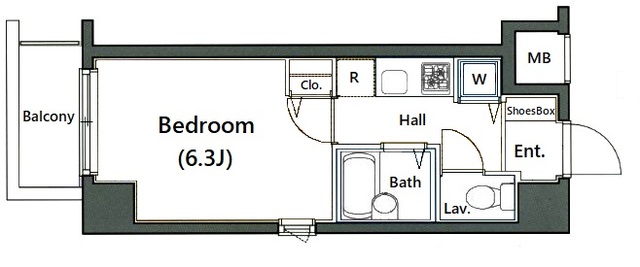 下落合の完工年月(2002年12月)築の賃貸マンションの間取り