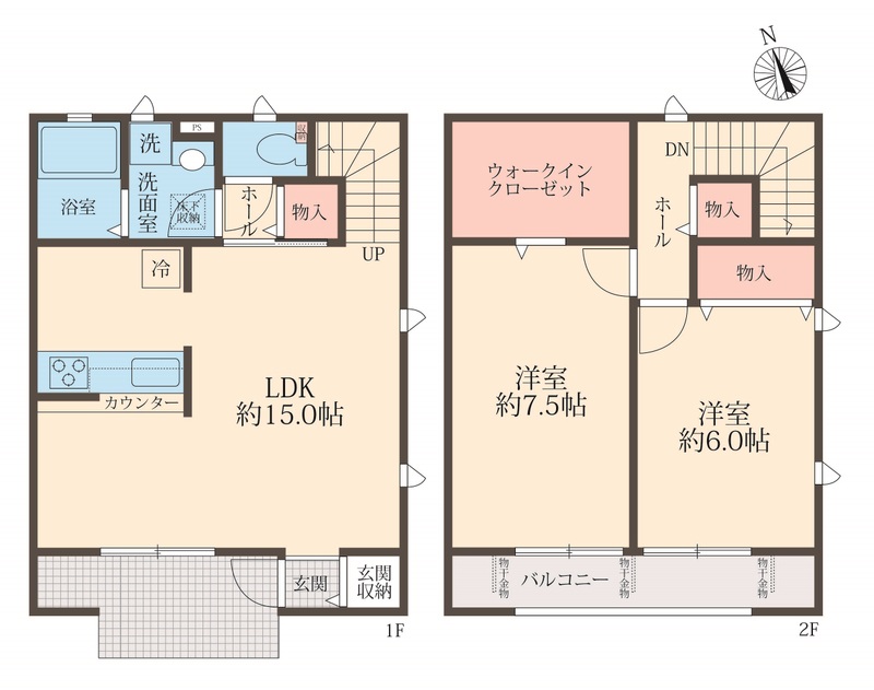 リュエル桜ヶ丘Bの間取り