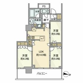 プラウドタワー川口クロスの間取り