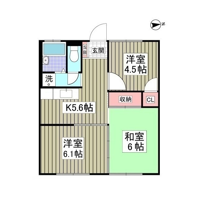 下佐野第2コーポの間取り