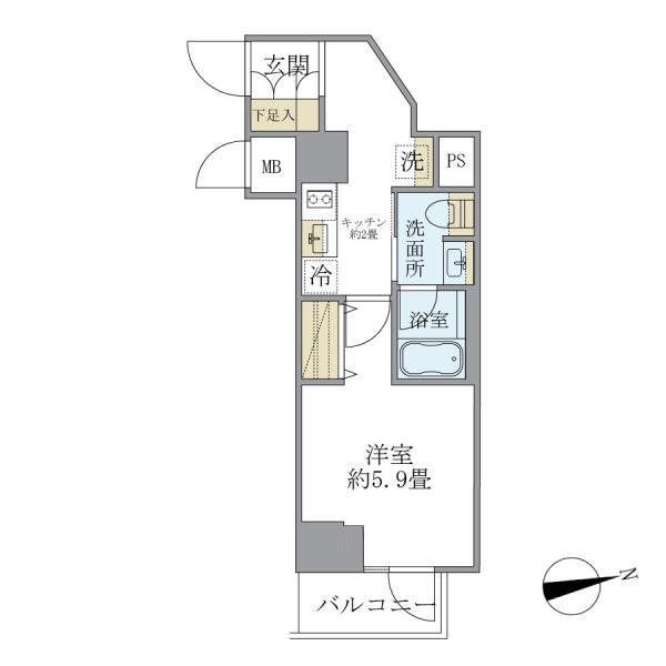 プラッツ旗の台の間取り