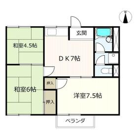 力川ハイツ A棟の間取り