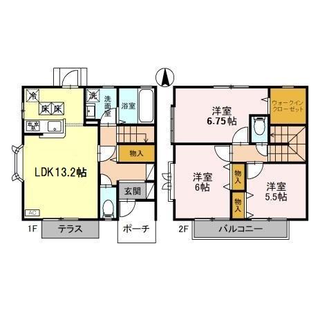テラス瀬ヶ崎 A/Bの間取り