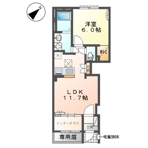 (仮)江田町新築アパートの間取り