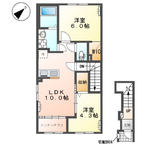 (仮)江田町新築アパートの間取り