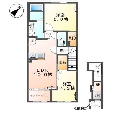 (仮)江田町新築アパートの間取り
